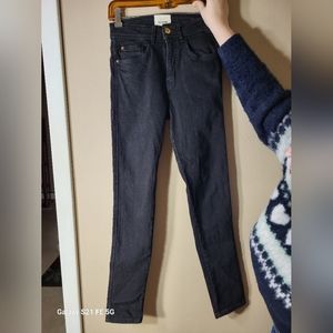 Sezane Denim Dark Gray Skinny Jeans Sz 25